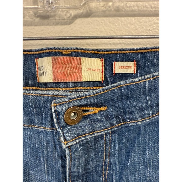 Old Navy Capri Jeans Womens Size 18 Blue Denim Stretch Cuffed Medium Wash Preppy - Picture 3 of 5